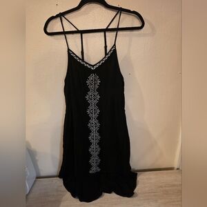 Disney Parks Yak & Yeti Black High Low Dress with White Geometric Pattern - XL